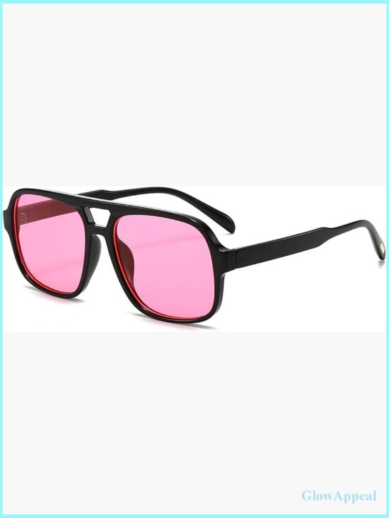 Retro Aviator Sunglasses Unisex Trendy 70s Square Oversized Shades with UV400 main image 6